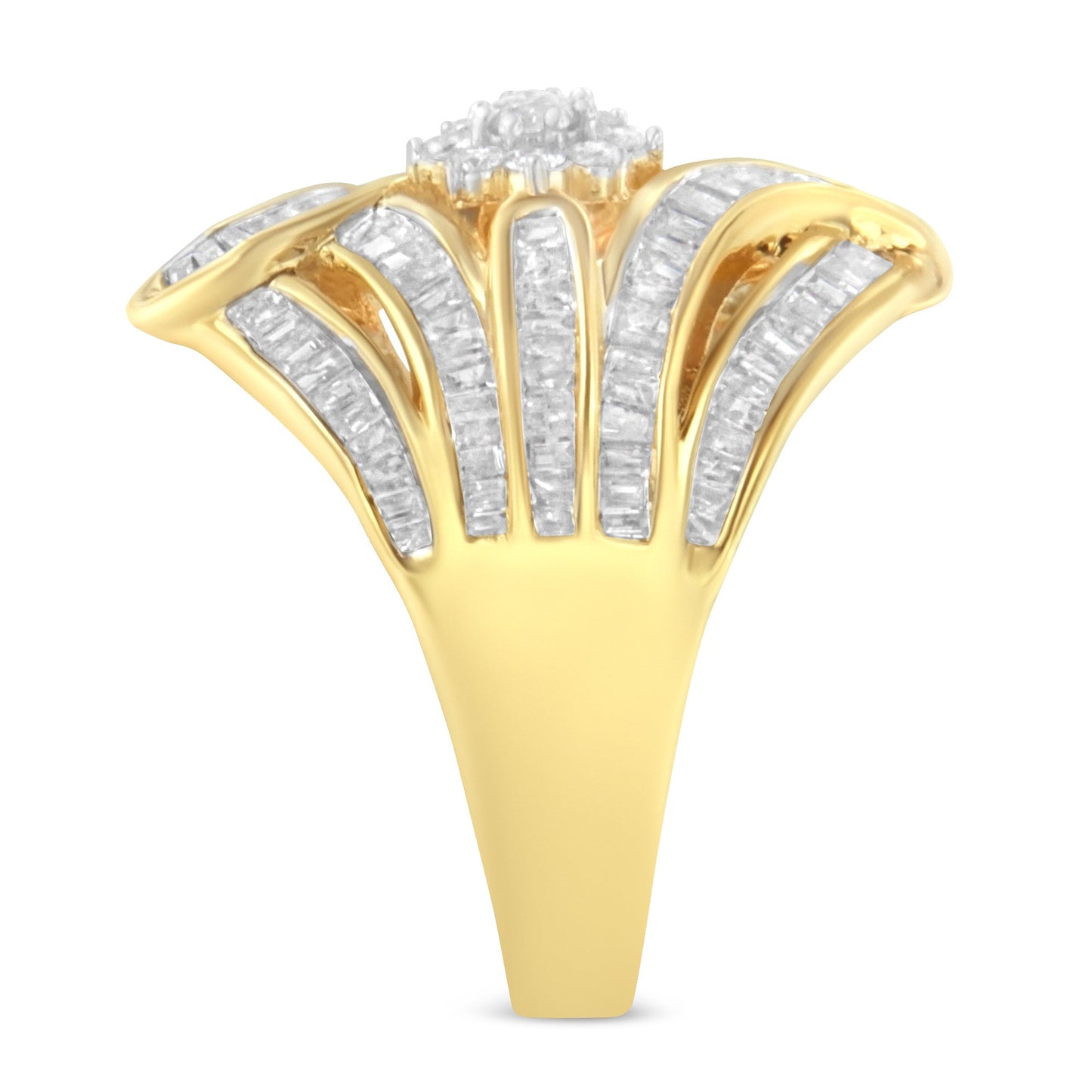 Bague de fiançailles en diamant en or jaune 10K - Taille 7