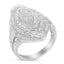 Anillo de triple halo de clúster marquise de diamantes en plata esterlina .925 - Talla 6