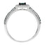 Anillo de Compromiso de Diamante Azul Tratado de Plata Esterlina .925 - Talla 6
