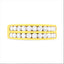 Anillo de banda de diamantes de dos filas de oro amarillo de 10K - Talla 6