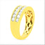 Anillo de banda de diamantes de dos filas de oro amarillo de 10K - Talla 6