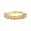 14K Yellow Gold Plated Sterling Silver Diamond Anniversary Band Ring - Size 6