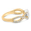 Anillo de Compromiso de Diamante en Forma de Cometa y Twist de Dos Tonos de 10K
