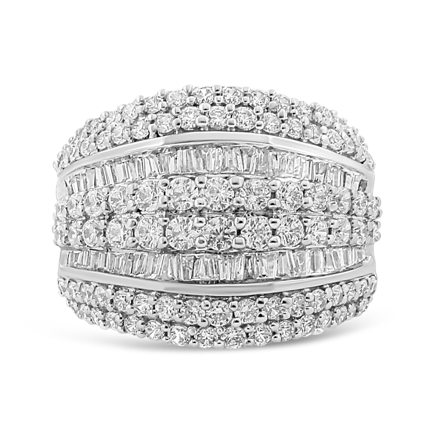 Bague en diamant en cluster en argent sterling .925 de 2,00 cttw - Taille 7