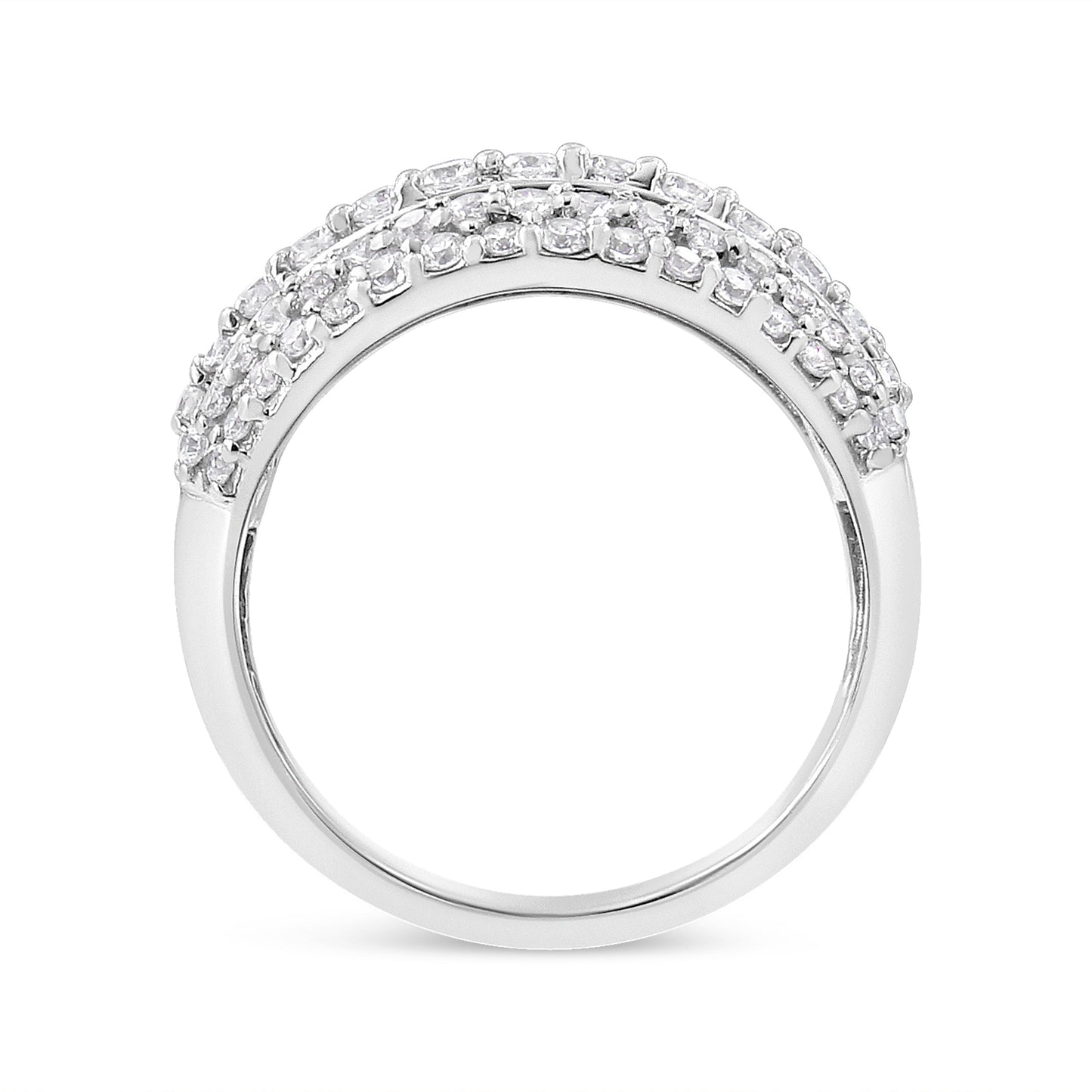 Bague en diamant en cluster en argent sterling .925 de 2,00 cttw - Taille 7
