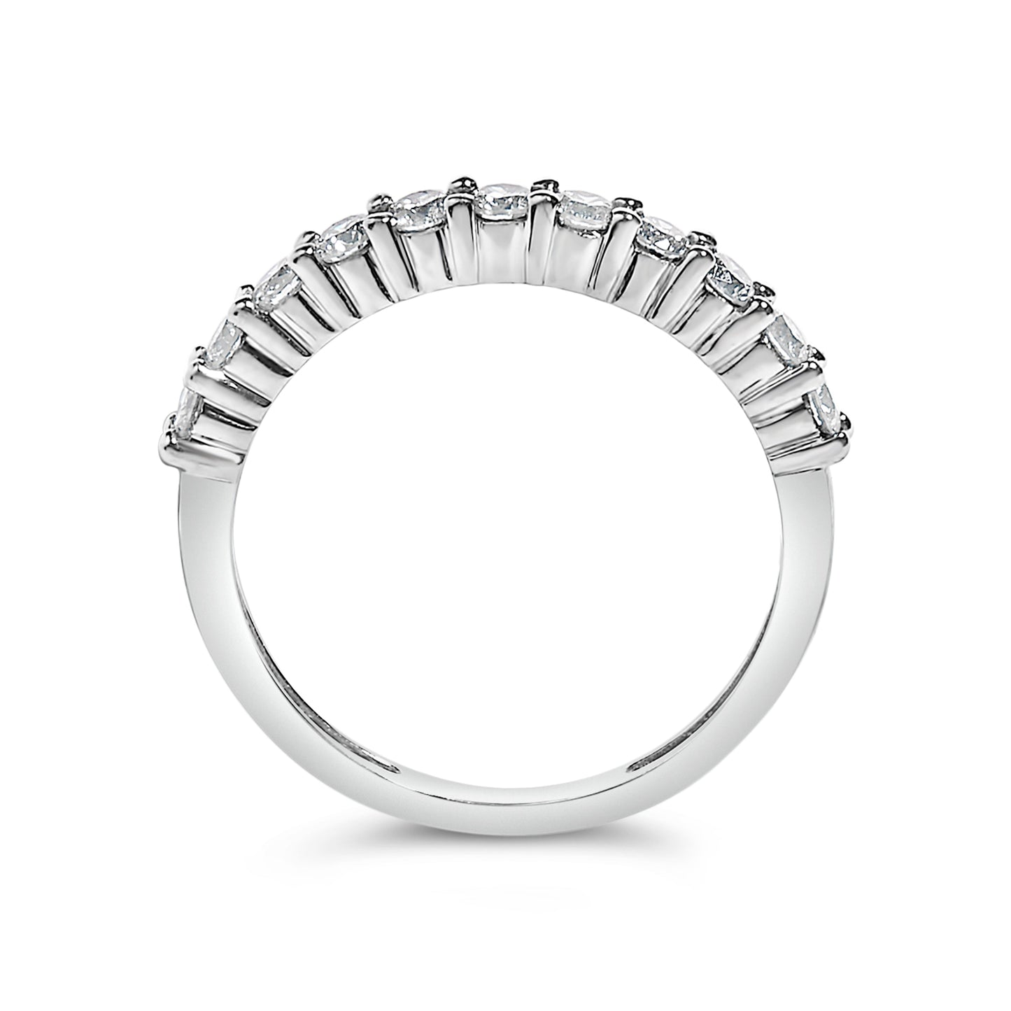 Bague en or blanc 10K avec diamant certifié IGI de 1/2 Cttw - Taille 7