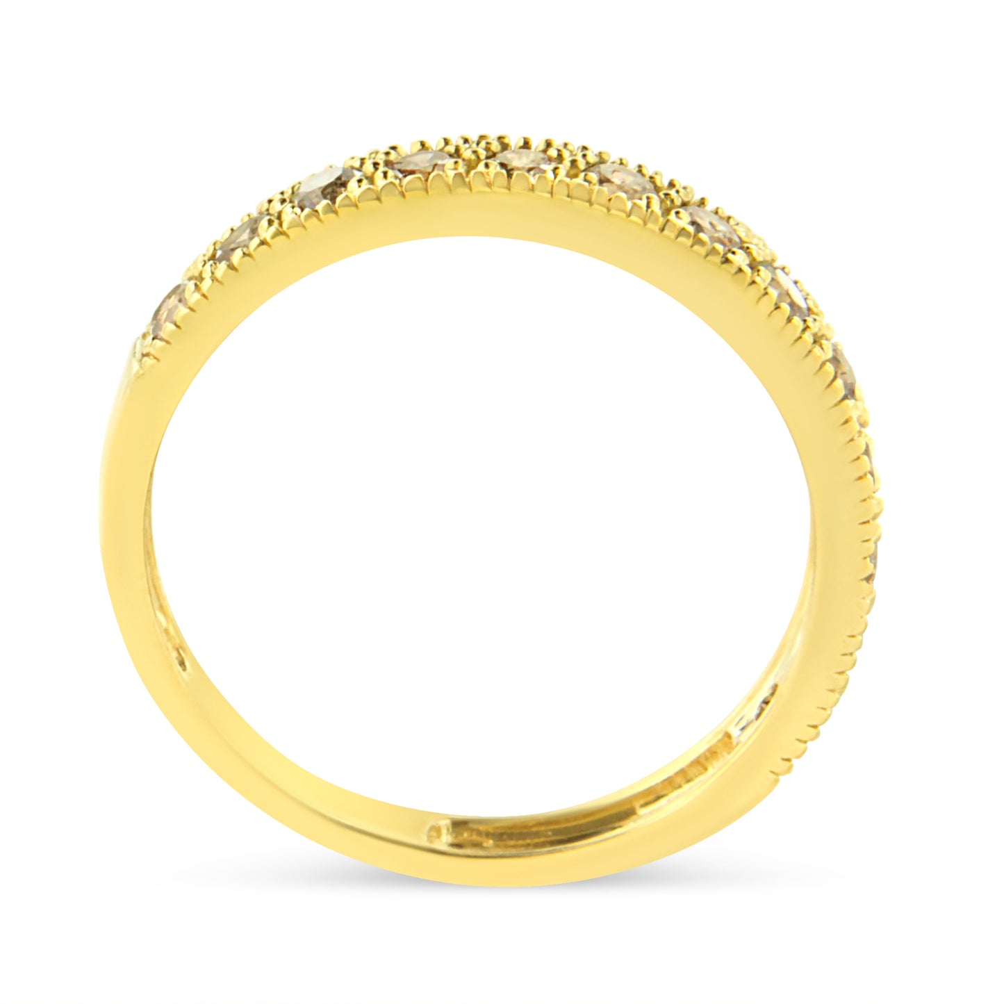 IGI Certified 1/2 Cttw Diamond 10K Yellow Gold Band Ring - Size 7