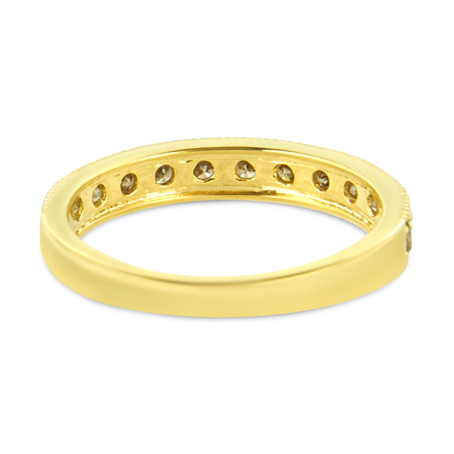 IGI Certified 1/2 Cttw Diamond 10K Yellow Gold Band Ring - Size 7