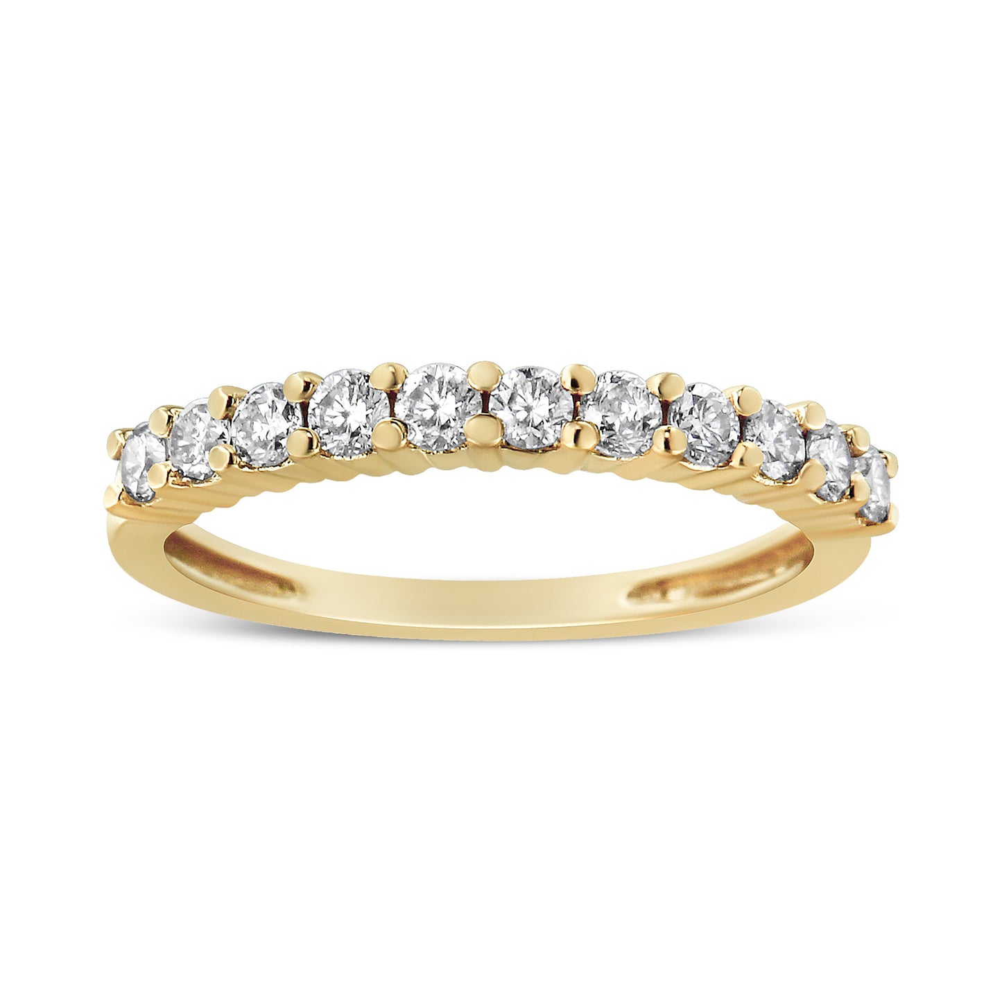 IGI Certified 1/2 Cttw Diamond 10K Yellow Gold Wedding Ring - Size 7