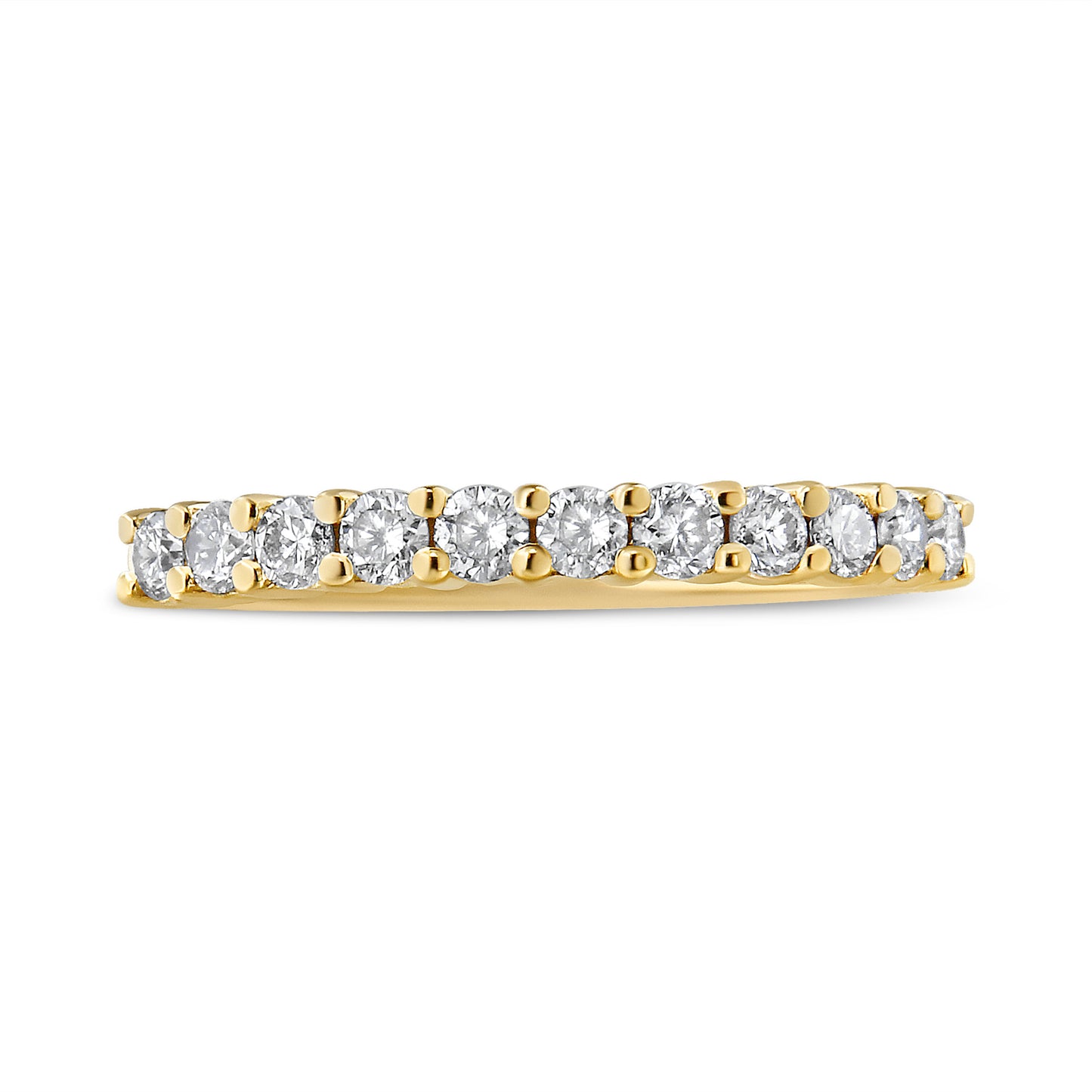 IGI Certified 1/2 Cttw Diamond 10K Yellow Gold Wedding Ring - Size 7