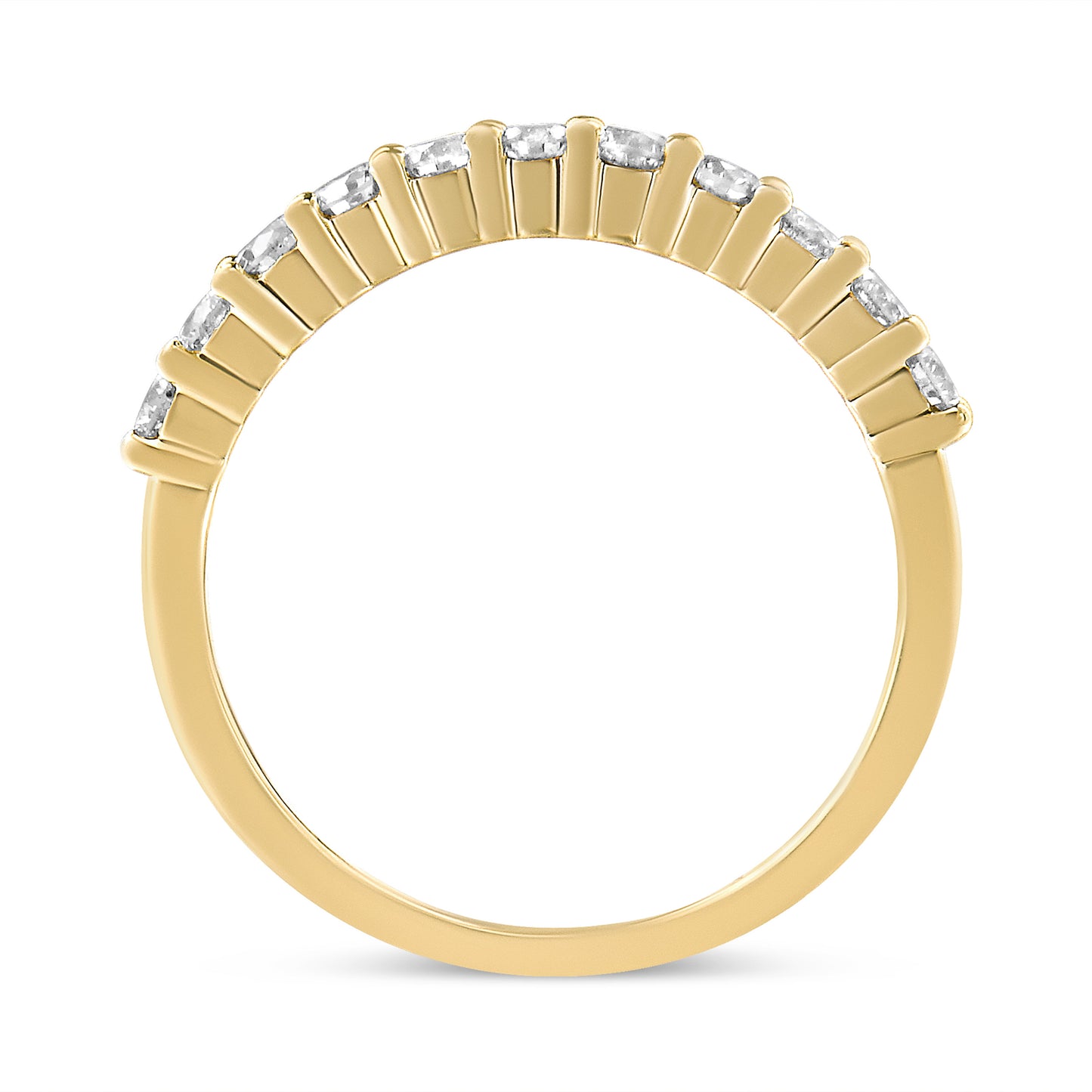 IGI Certified 1/2 Cttw Diamond 10K Yellow Gold Wedding Ring - Size 7