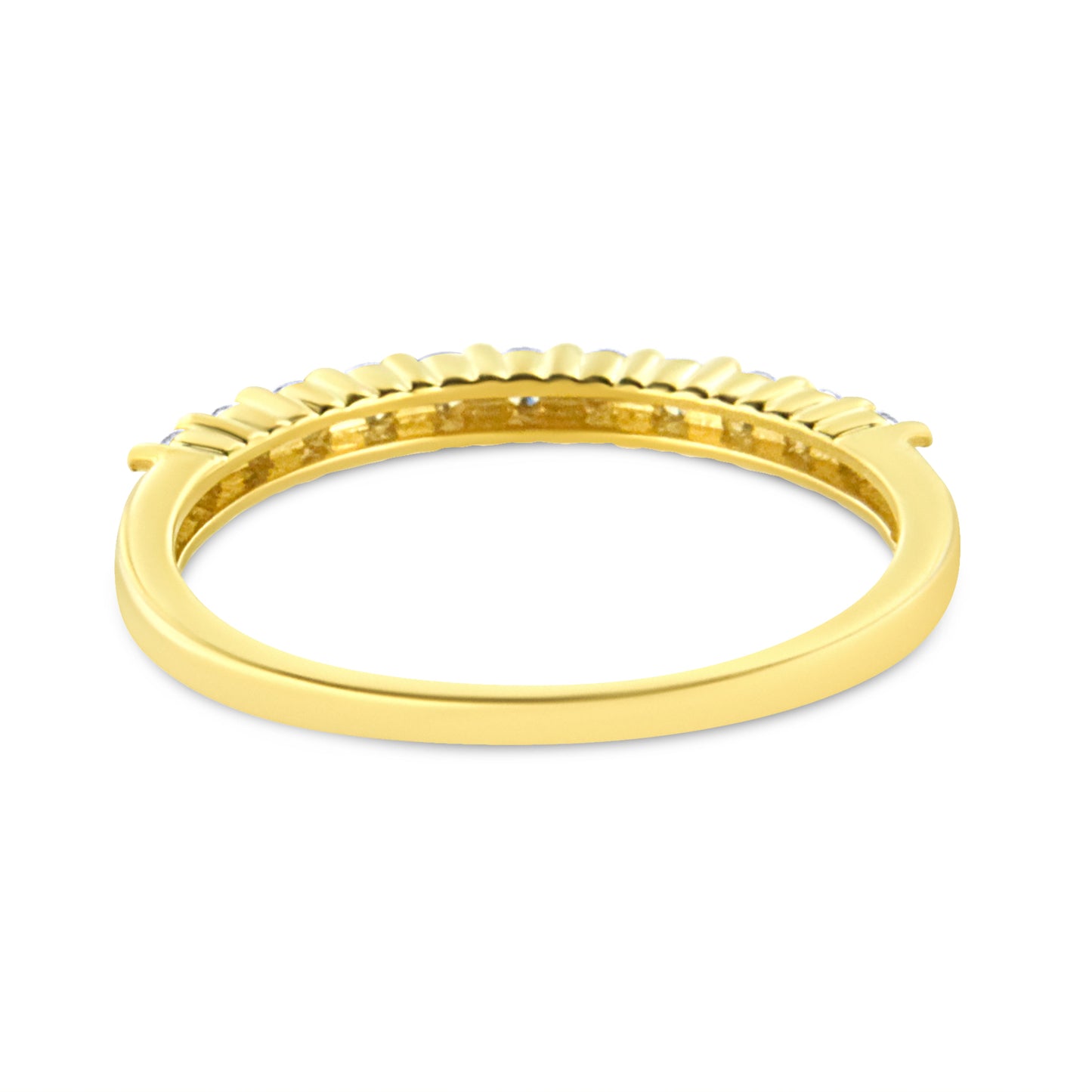 Bague en or jaune 10K avec diamants certifiés IGI de 1/4 Cttw - Taille 7