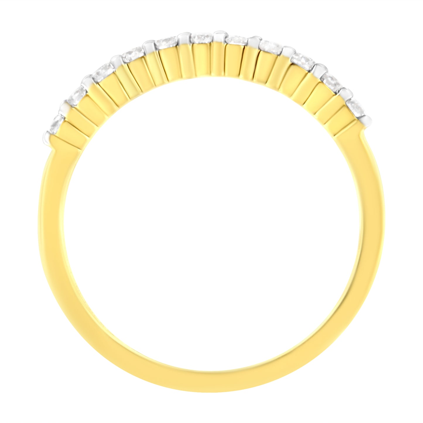 Bague en or jaune 10K avec diamants certifiés IGI de 1/4 Cttw - Taille 7