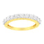 Bague de mariage en or jaune 10K certifiée IGI de 1,0 Cttw avec diamants - Taille 7