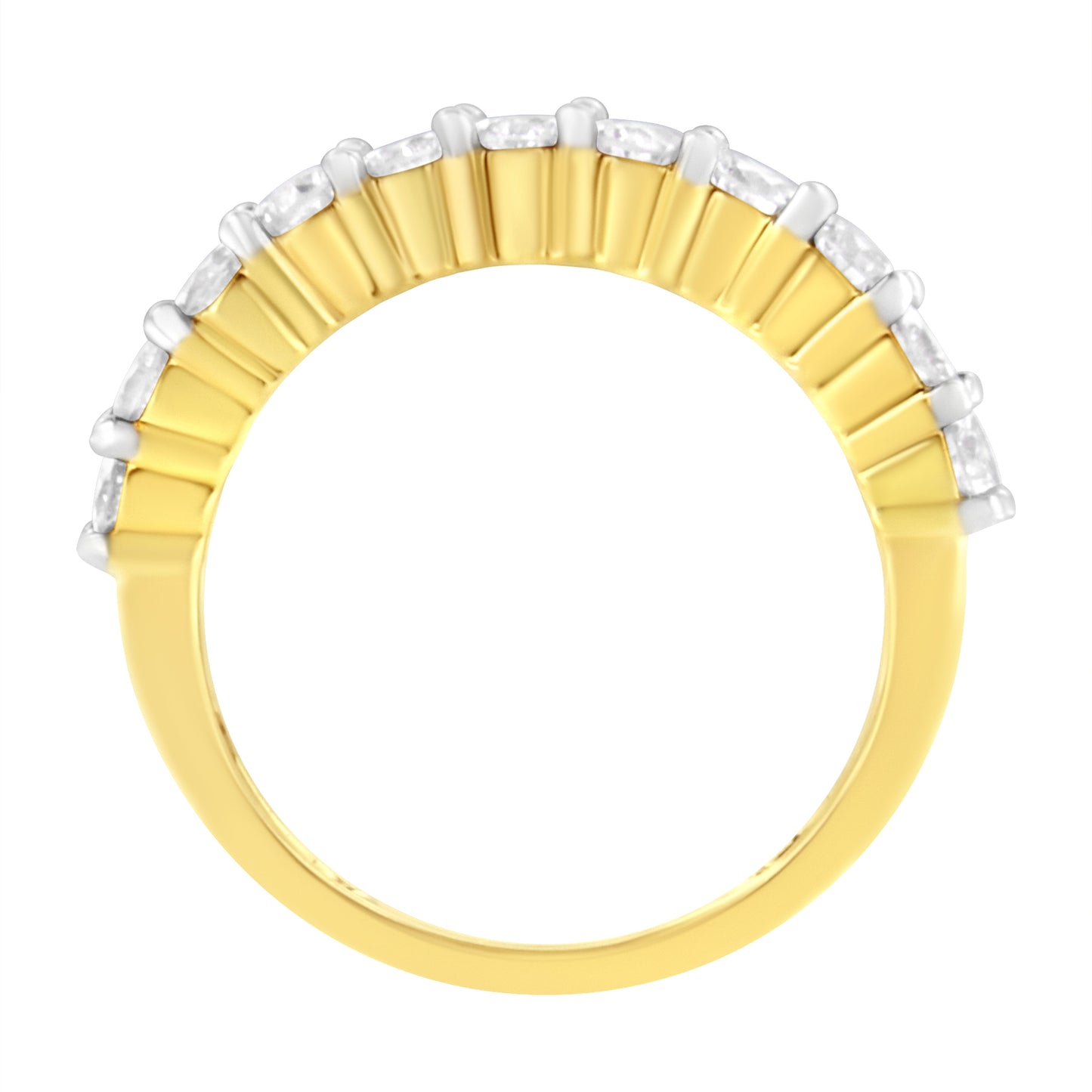 Bague de mariage en or jaune 10K certifiée IGI de 1,0 Cttw avec diamants - Taille 7