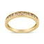 Anillo de banda de diamantes champán chapado en oro amarillo de 14K - Talla 7