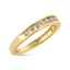 Anillo de banda de diamantes champán chapado en oro amarillo de 14K - Talla 7