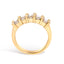 Anillo de Banda de 5 Piedras de Diamante de Plata Esterlina Baño de Oro de 14K - Talla 7