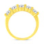 14K Yellow Gold Plated Sterling Silver Diamond Wedding Band - Size 7