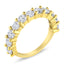 14K Yellow Gold Plated Sterling Silver 2.00 Cttw Diamond Band Ring - Size 7