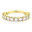 14K Yellow Gold Plated Sterling Silver 2.00 Cttw Diamond Band Ring - Size 7