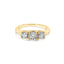 Anillo de Ilusión de Tres Piedras en Oro Amarillo de 10K 1/2 Cttw - Talla 7