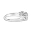 14K White Gold 2.00 Cttw Lab Grown Diamond 3 Stone Ring - Size 7