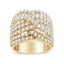 Bague de croisement en diamant 10K or jaune 3.0 Cttw - Taille 7