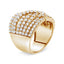 Bague de croisement en diamant 10K or jaune 3.0 Cttw - Taille 7