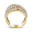 Bague de croisement en diamant 10K or jaune 3.0 Cttw - Taille 7