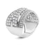 .925 Sterling Silver 2.00 Cttw Round-Cut Diamond Bypass Ring - Size 7