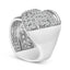 .925 Sterling Silver 2.00 Cttw Round-Cut Diamond Bypass Ring - Size 7