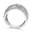 .925 Sterling Silver 2.00 Cttw Round-Cut Diamond Bypass Ring - Size 7