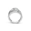 Bague Bypass en Or Blanc 10K avec Diamants de 2 1/2 Cttw - Taille 7