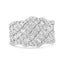 Anillo de Banda de Clúster de Diamantes de 3.00 Cttw en Oro Blanco de 10K - Talla 7