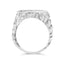 .925 Sterling Silver Diamond Nugget Gents Ring - Size 10