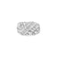 .925 Sterling Silver Diamond Nugget Gents Ring - Size 10