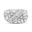 .925 Sterling Silver Diamond Nugget Gents Ring - Size 10