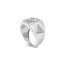 Men's .925 Sterling Silver Multi-Diamond Hexagon Frame Ring - Size 10