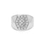 Men's .925 Sterling Silver Multi-Diamond Hexagon Frame Ring - Size 10