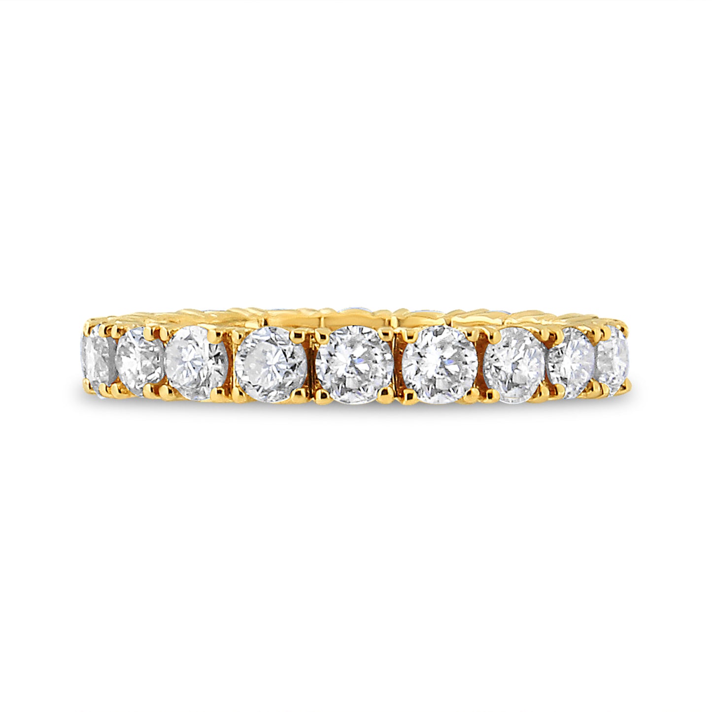 Anillo de Eternidad de Diamantes de 14K Oro Amarillo 2.00 Cttw - Talla 6.75