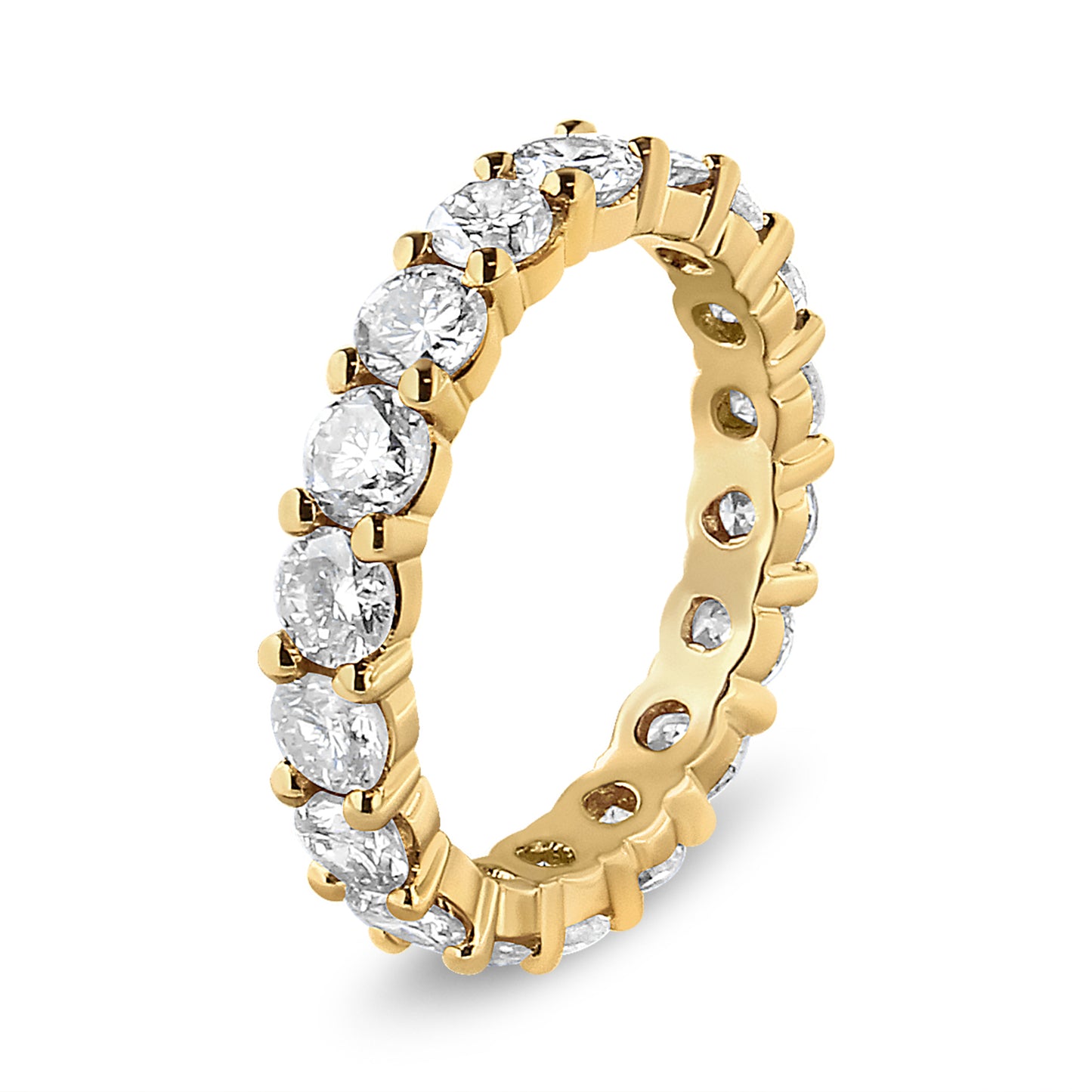 Anillo de Eternidad de Diamantes de 14K Oro Amarillo 3.00 Cttw - Talla 7