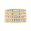 10K Yellow Gold Plated .925 Sterling Silver Diamond Channel Band Ring