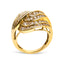 Anillo de Banda de Cóctel en Oro Amarillo de 10K con Diamantes en Canal - Talla 7
