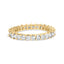 Anillo Eternidad de Diamantes Corte Princesa en Oro Amarillo de 14K - Talla 7