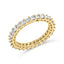 Anillo Eternidad de Diamantes Corte Princesa en Oro Amarillo de 14K - Talla 7