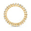 Anillo Eternidad de Diamantes Corte Princesa en Oro Amarillo de 14K - Talla 7