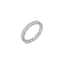 Anillo Eternidad de Diamantes Corte Princesa de Oro Blanco de 10K - Talla 7