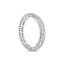 Anillo Eternidad de Diamantes Corte Princesa de Oro Blanco de 10K - Talla 7
