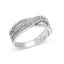Anillo de Diamante Princesa de Oro Blanco de 10K con Shank Dividido - Talla 7